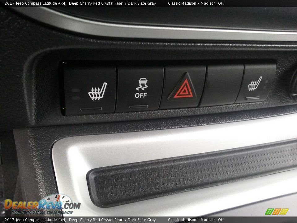 2017 Jeep Compass Latitude 4x4 Deep Cherry Red Crystal Pearl / Dark Slate Gray Photo #6