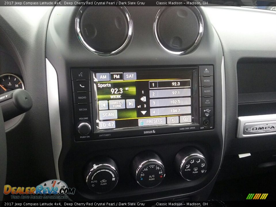 2017 Jeep Compass Latitude 4x4 Deep Cherry Red Crystal Pearl / Dark Slate Gray Photo #7