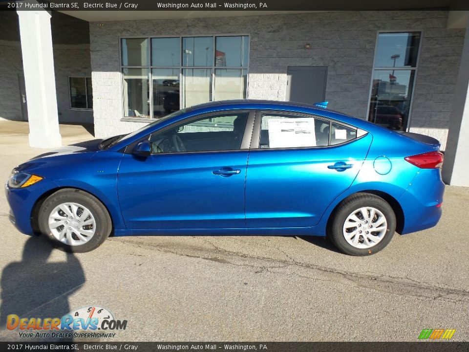 2017 Hyundai Elantra SE Electric Blue / Gray Photo #6
