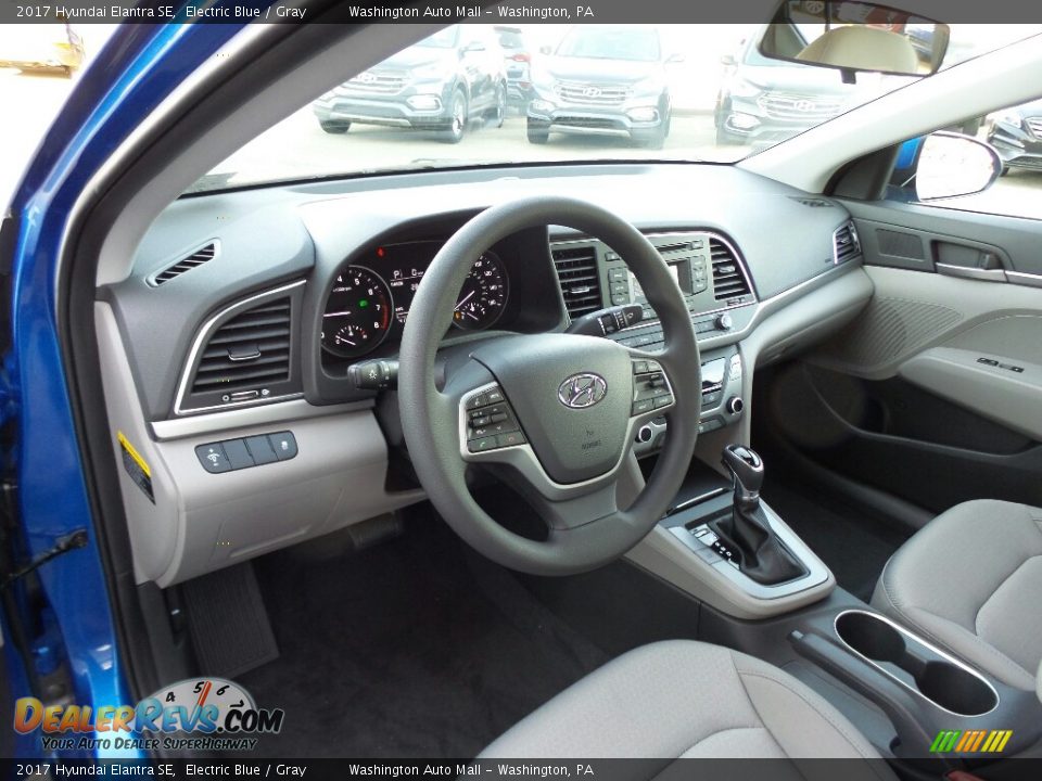 2017 Hyundai Elantra SE Electric Blue / Gray Photo #9