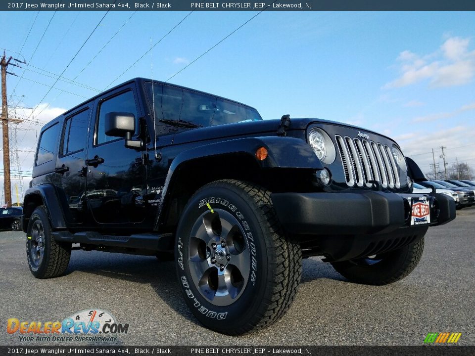 2017 Jeep Wrangler Unlimited Sahara 4x4 Black / Black Photo #1