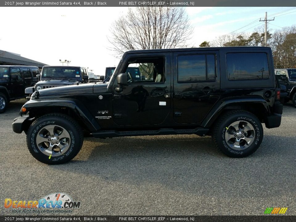2017 Jeep Wrangler Unlimited Sahara 4x4 Black / Black Photo #3