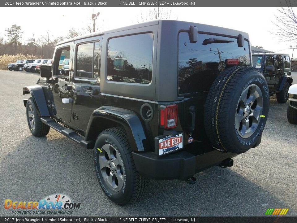 2017 Jeep Wrangler Unlimited Sahara 4x4 Black / Black Photo #4