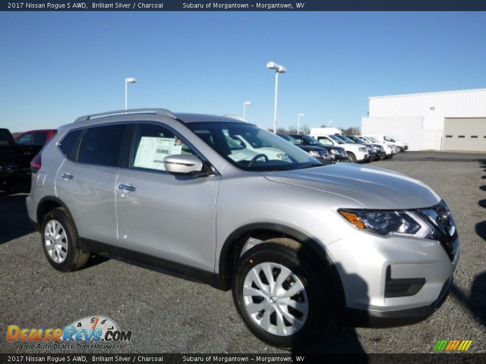 2017 Nissan Rogue S AWD Brilliant Silver / Charcoal Photo #1