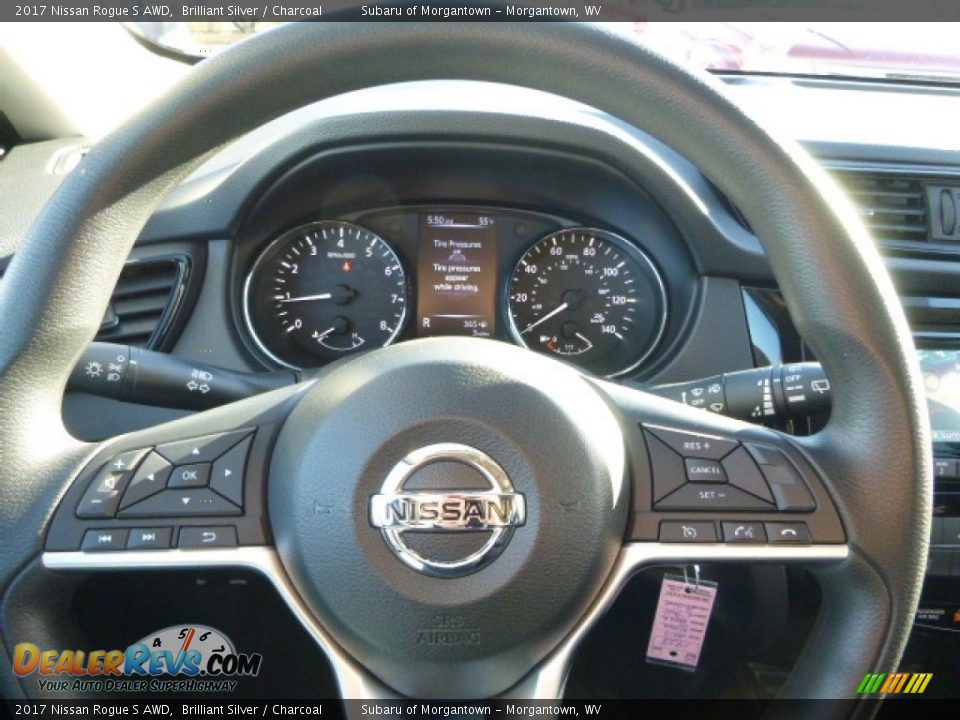 2017 Nissan Rogue S AWD Brilliant Silver / Charcoal Photo #17