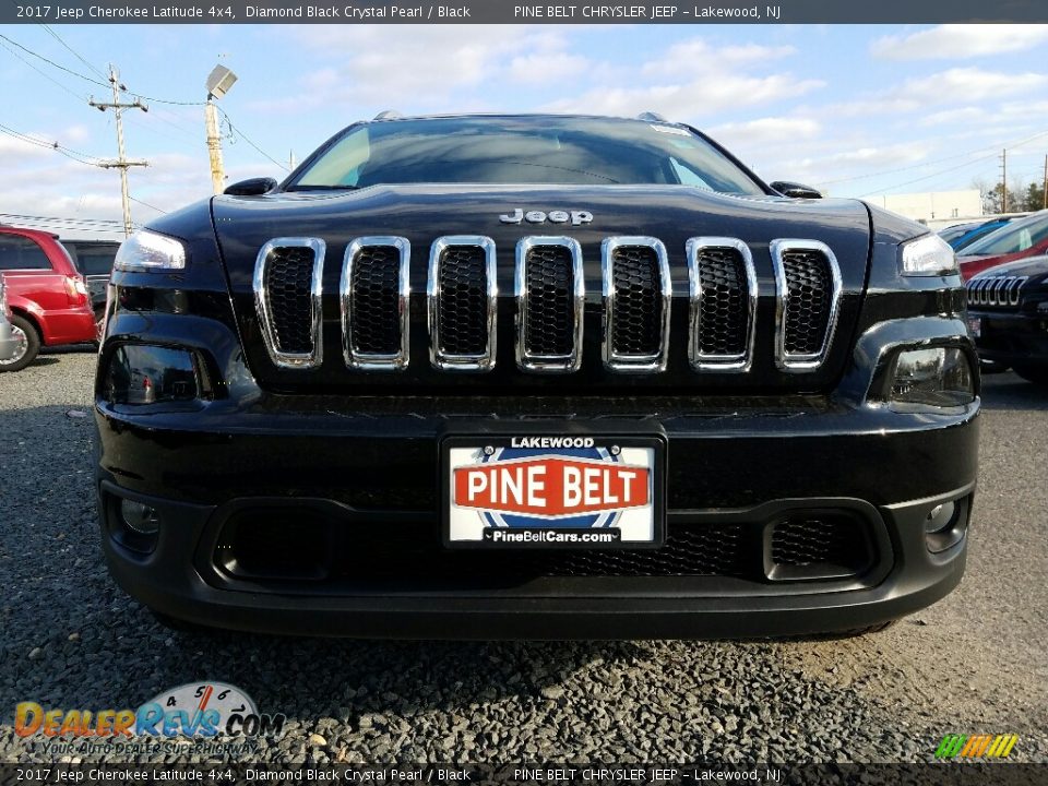 2017 Jeep Cherokee Latitude 4x4 Diamond Black Crystal Pearl / Black Photo #2