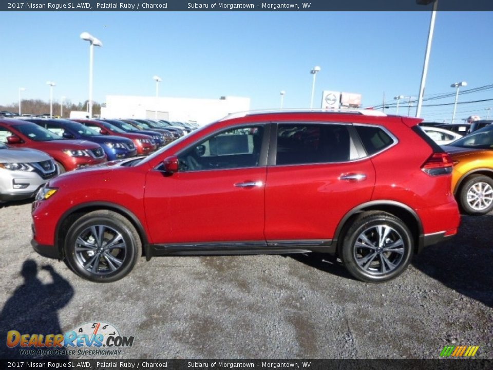 2017 Nissan Rogue SL AWD Palatial Ruby / Charcoal Photo #3