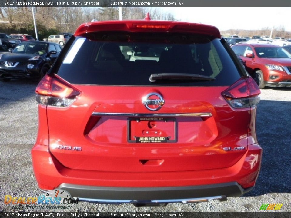 2017 Nissan Rogue SL AWD Palatial Ruby / Charcoal Photo #6