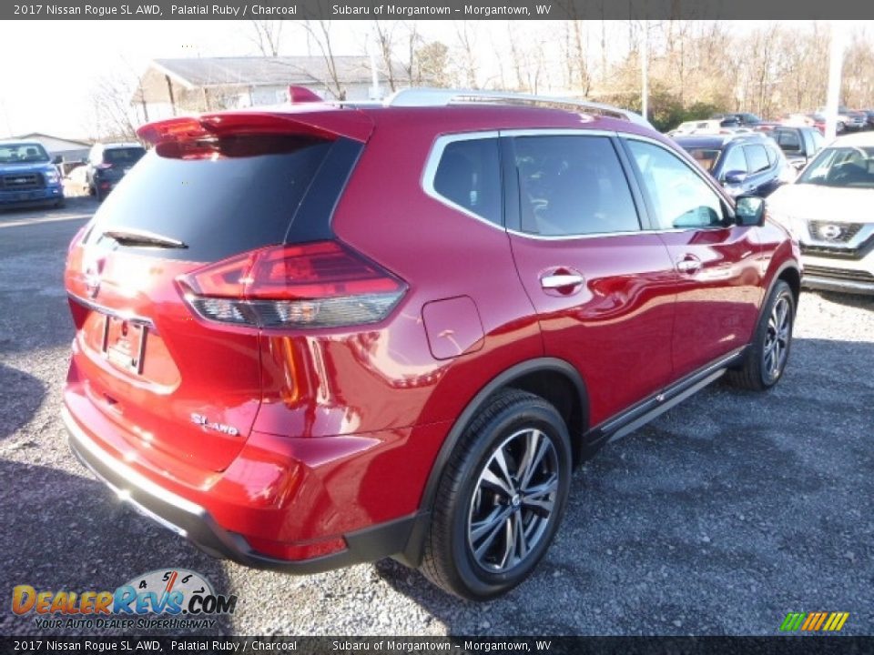 2017 Nissan Rogue SL AWD Palatial Ruby / Charcoal Photo #7