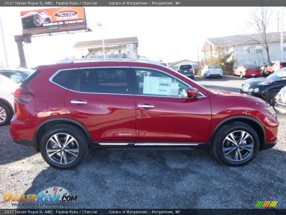 2017 Nissan Rogue SL AWD Palatial Ruby / Charcoal Photo #8