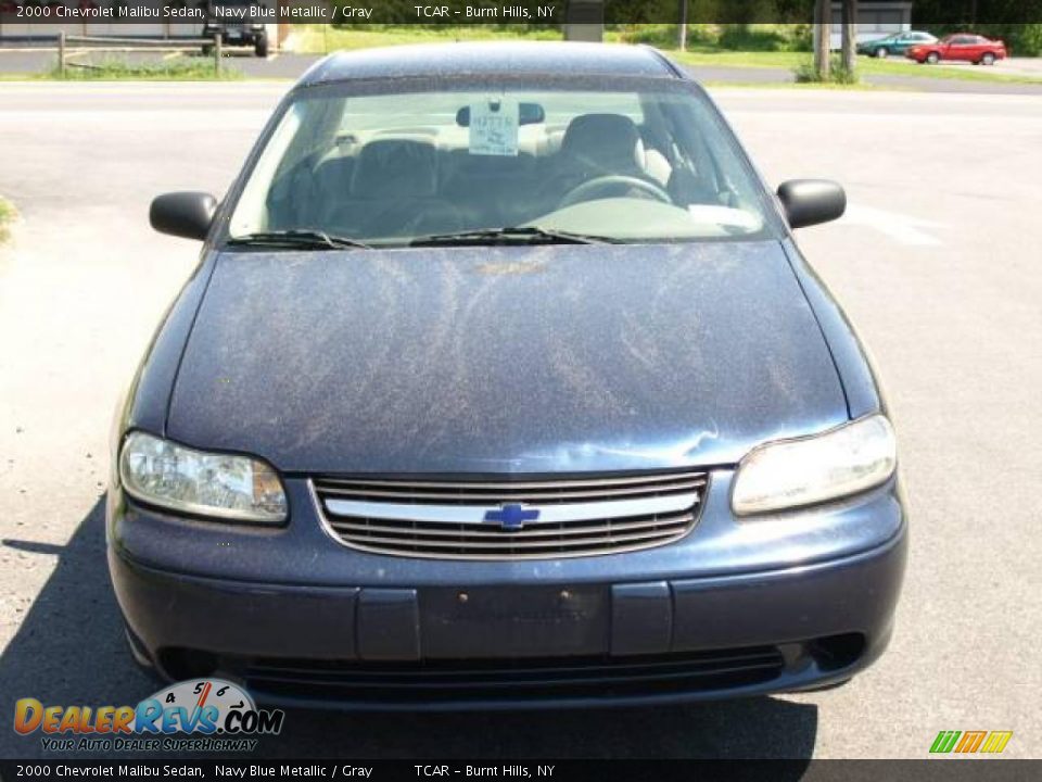 2000 Chevrolet Malibu Sedan Navy Blue Metallic / Gray Photo #3