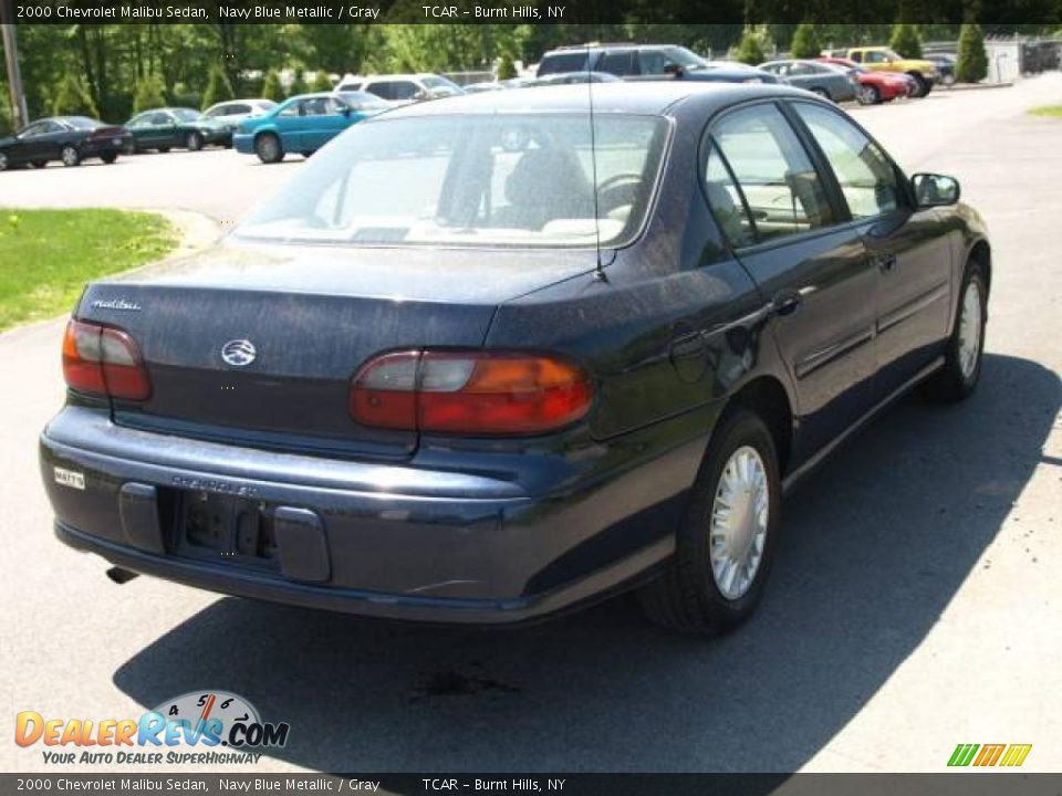 2000 Chevrolet Malibu Sedan Navy Blue Metallic / Gray Photo #4