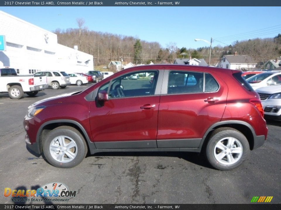 2017 Chevrolet Trax LS AWD Crimson Metallic / Jet Black Photo #3