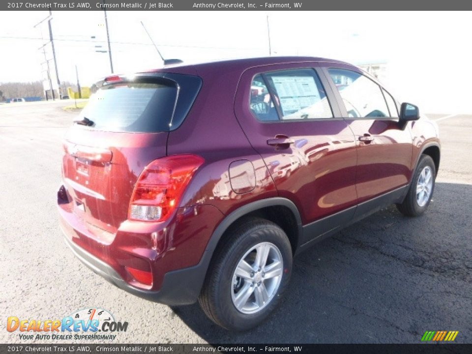 2017 Chevrolet Trax LS AWD Crimson Metallic / Jet Black Photo #7
