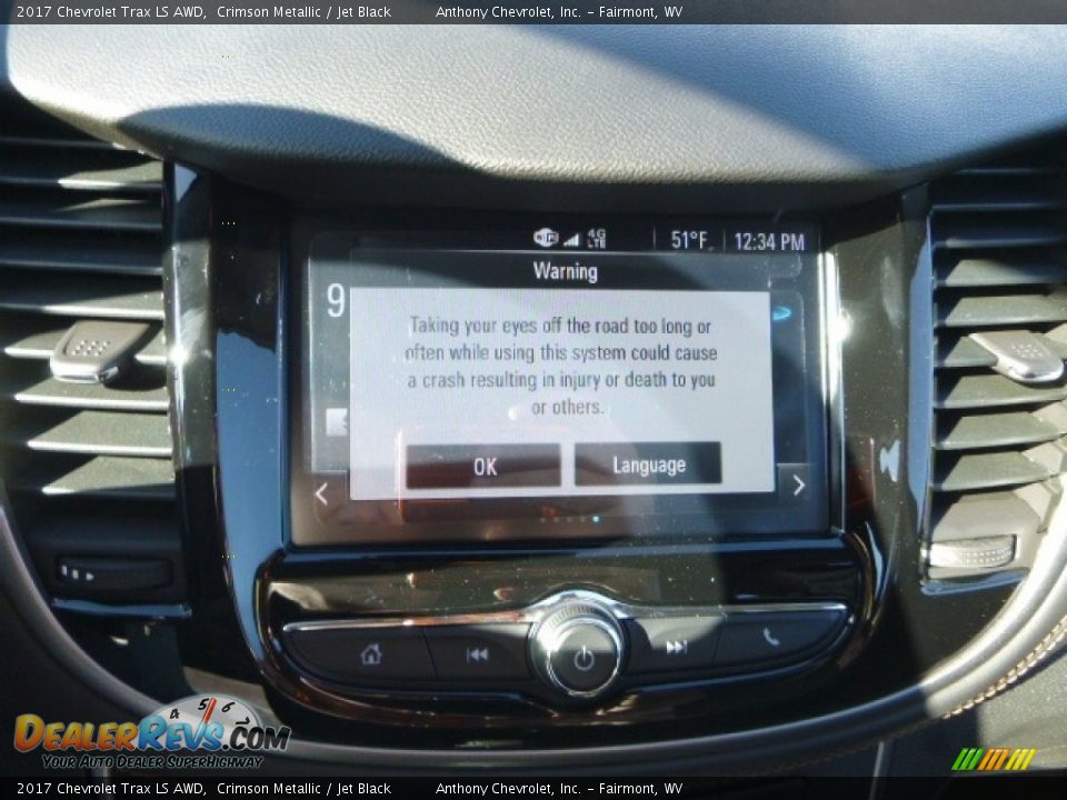2017 Chevrolet Trax LS AWD Crimson Metallic / Jet Black Photo #15