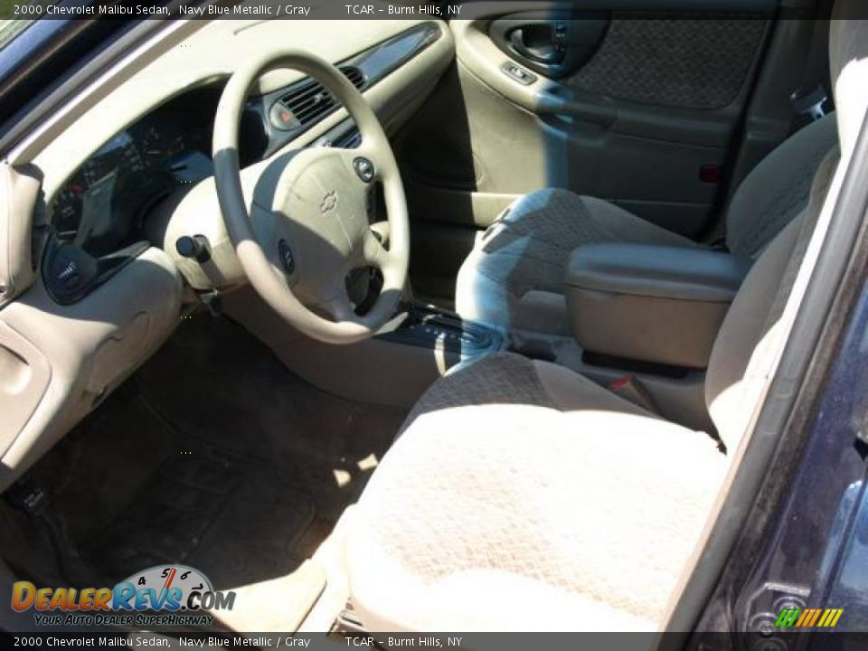 2000 Chevrolet Malibu Sedan Navy Blue Metallic / Gray Photo #7