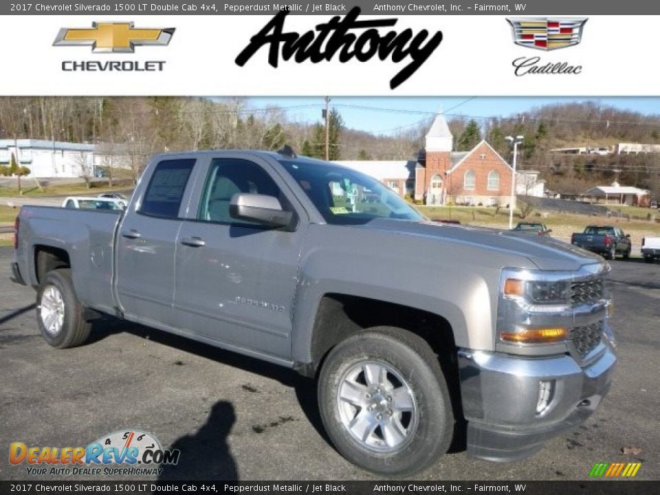 2017 Chevrolet Silverado 1500 LT Double Cab 4x4 Pepperdust Metallic / Jet Black Photo #1