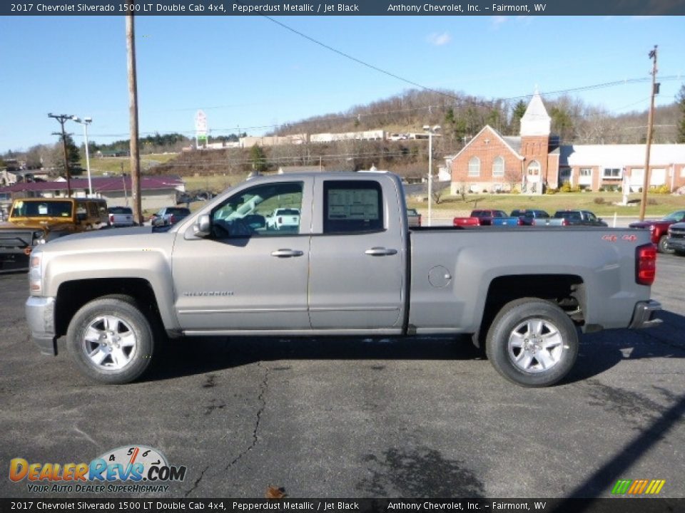 2017 Chevrolet Silverado 1500 LT Double Cab 4x4 Pepperdust Metallic / Jet Black Photo #3