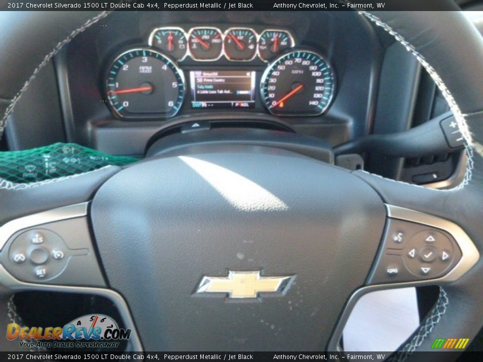 2017 Chevrolet Silverado 1500 LT Double Cab 4x4 Pepperdust Metallic / Jet Black Photo #17