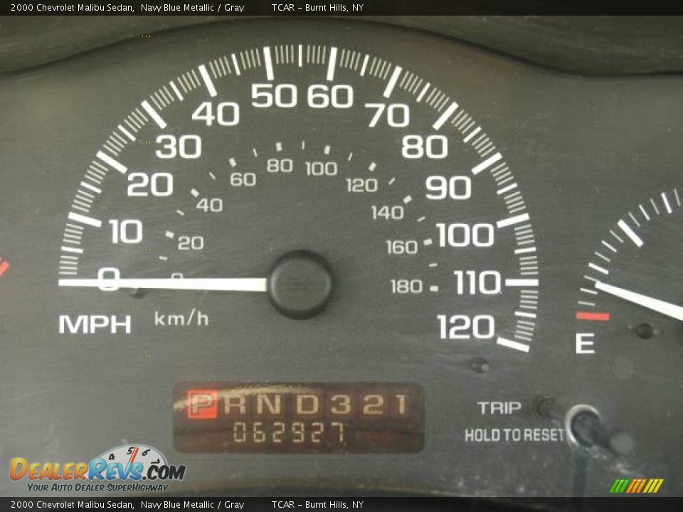 2000 Chevrolet Malibu Sedan Navy Blue Metallic / Gray Photo #12
