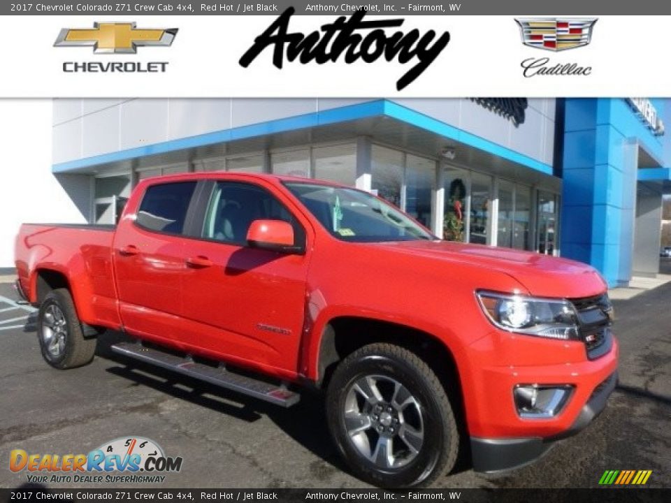2017 Chevrolet Colorado Z71 Crew Cab 4x4 Red Hot / Jet Black Photo #1