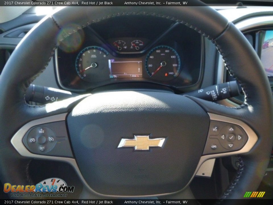2017 Chevrolet Colorado Z71 Crew Cab 4x4 Red Hot / Jet Black Photo #18