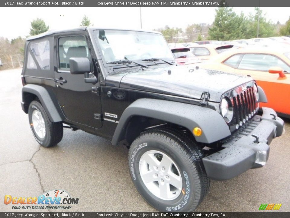 2017 Jeep Wrangler Sport 4x4 Black / Black Photo #7