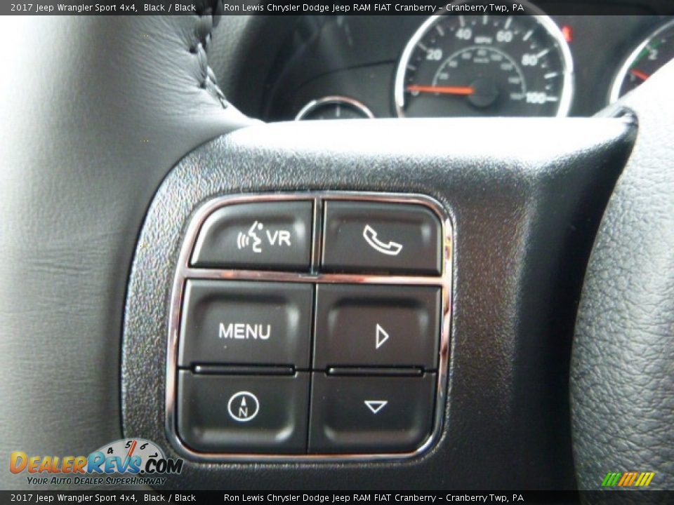 2017 Jeep Wrangler Sport 4x4 Black / Black Photo #10
