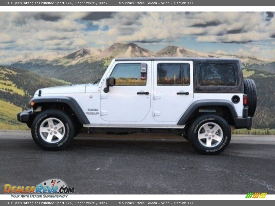 2016 Jeep Wrangler Unlimited Sport 4x4 Bright White / Black Photo #6