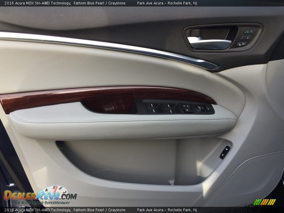2016 Acura MDX SH-AWD Technology Fathom Blue Pearl / Graystone Photo #9
