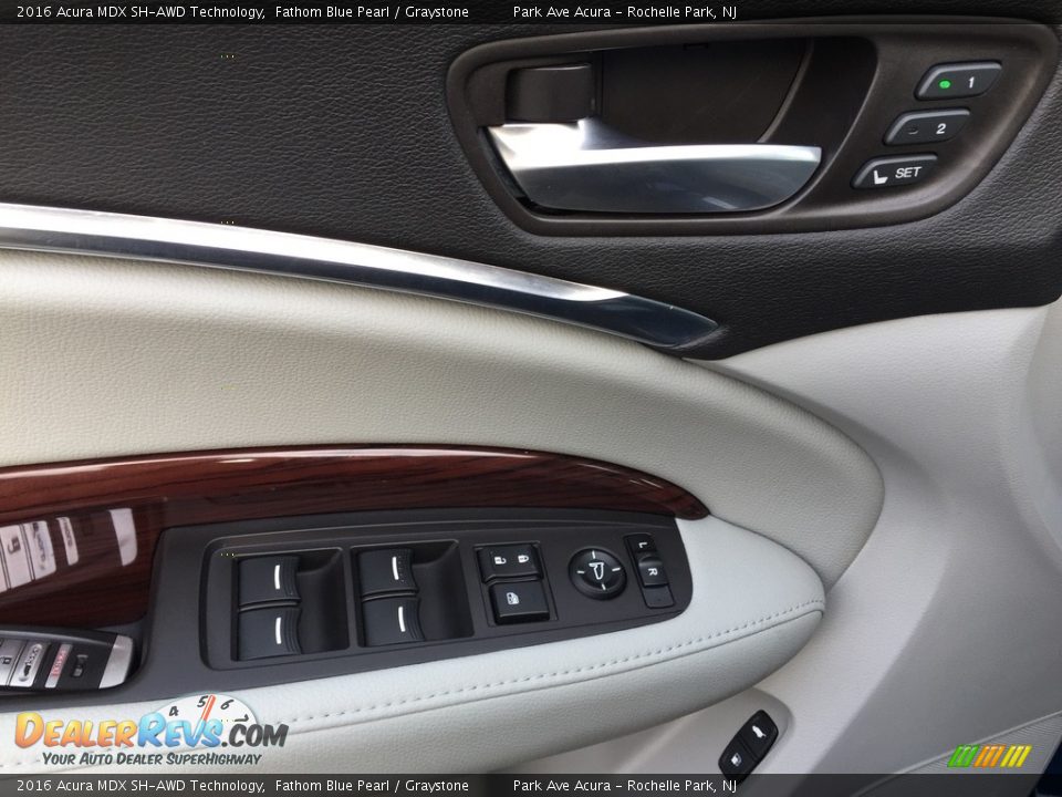 2016 Acura MDX SH-AWD Technology Fathom Blue Pearl / Graystone Photo #10