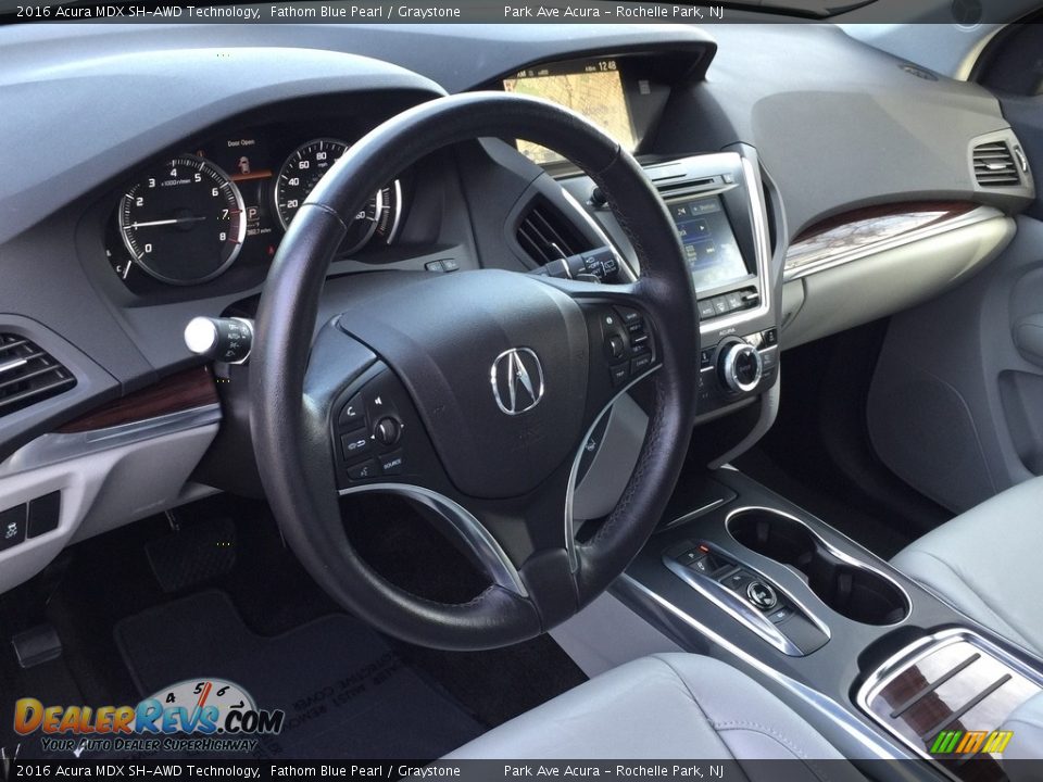 2016 Acura MDX SH-AWD Technology Fathom Blue Pearl / Graystone Photo #11
