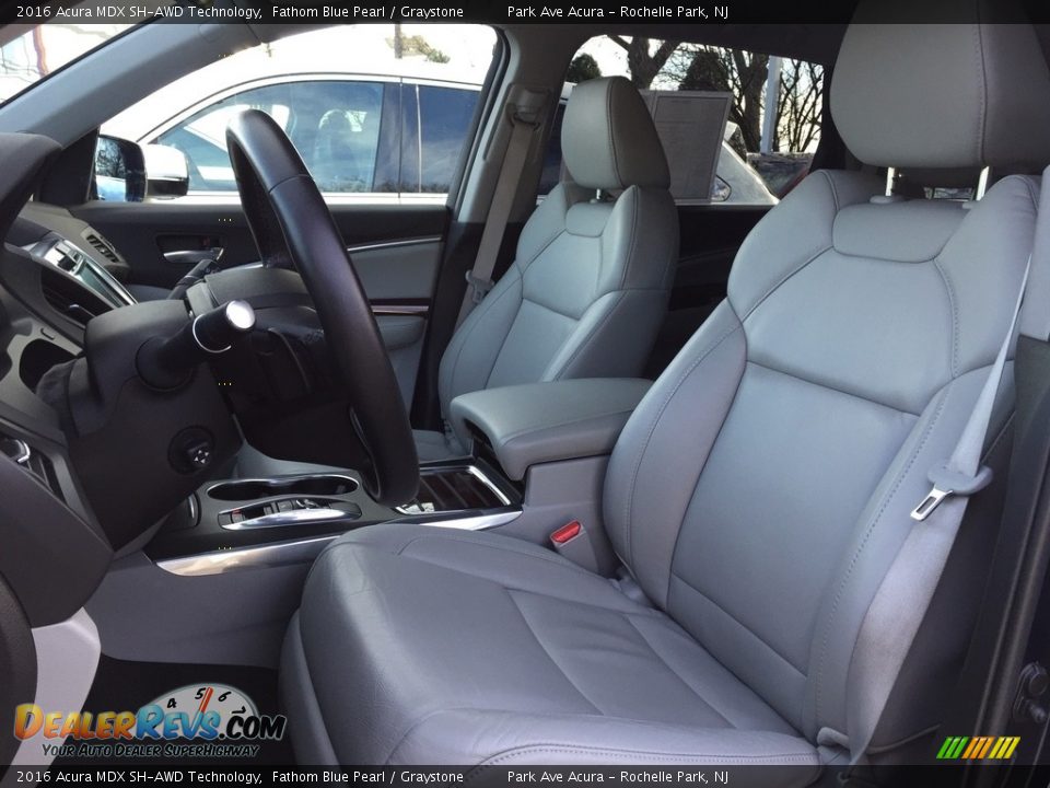 2016 Acura MDX SH-AWD Technology Fathom Blue Pearl / Graystone Photo #13