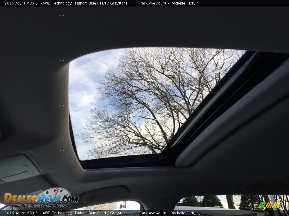 2016 Acura MDX SH-AWD Technology Fathom Blue Pearl / Graystone Photo #14