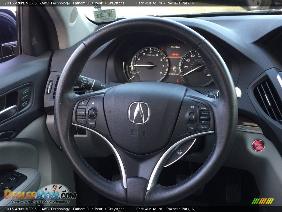 2016 Acura MDX SH-AWD Technology Fathom Blue Pearl / Graystone Photo #18