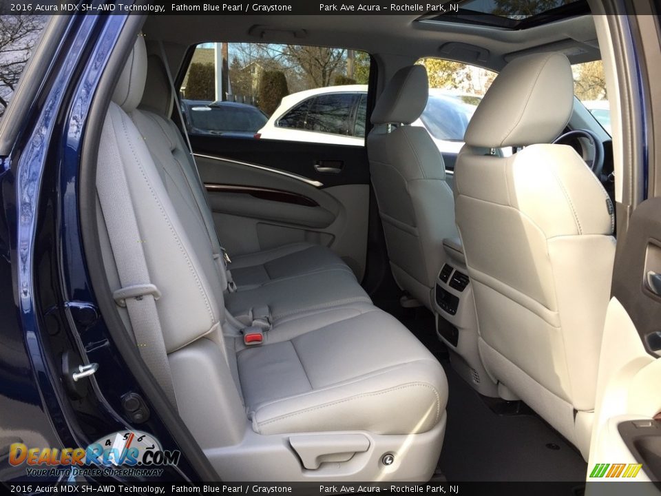 2016 Acura MDX SH-AWD Technology Fathom Blue Pearl / Graystone Photo #23