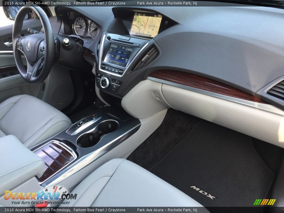 2016 Acura MDX SH-AWD Technology Fathom Blue Pearl / Graystone Photo #25