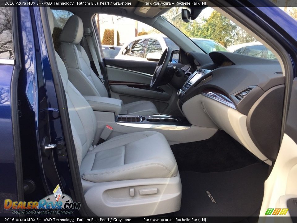 2016 Acura MDX SH-AWD Technology Fathom Blue Pearl / Graystone Photo #26