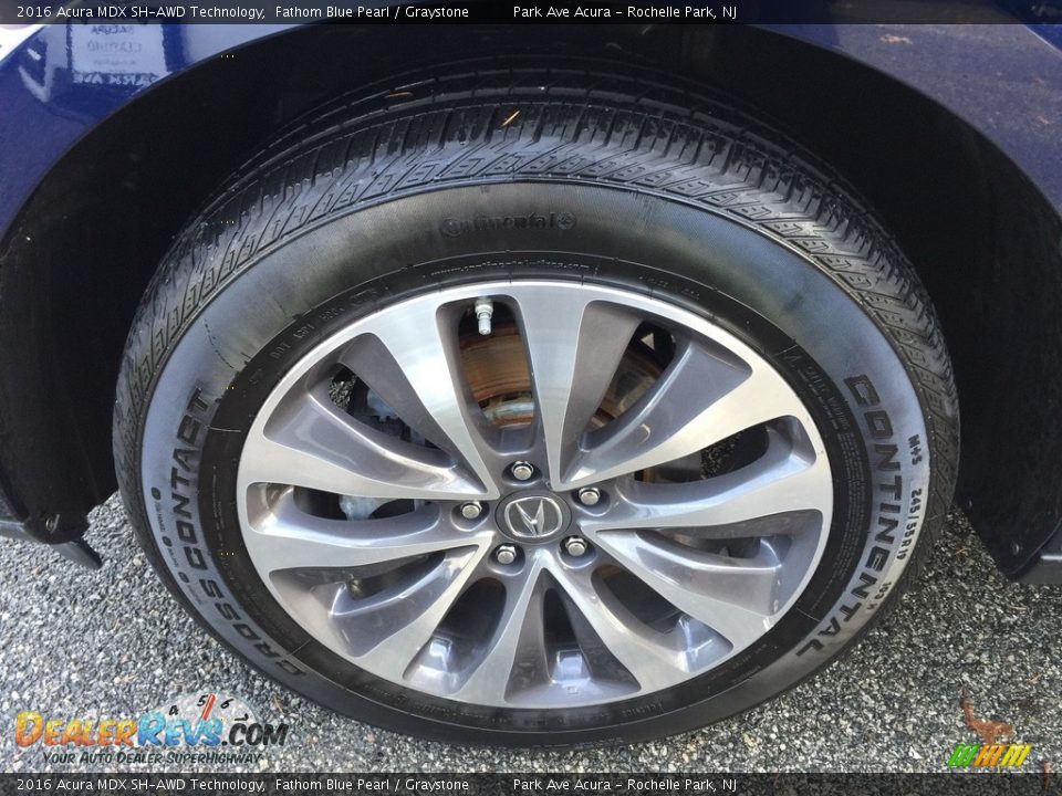 2016 Acura MDX SH-AWD Technology Fathom Blue Pearl / Graystone Photo #28