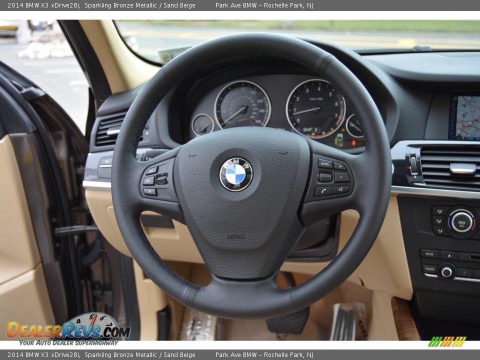 2014 BMW X3 xDrive28i Sparkling Bronze Metallic / Sand Beige Photo #18
