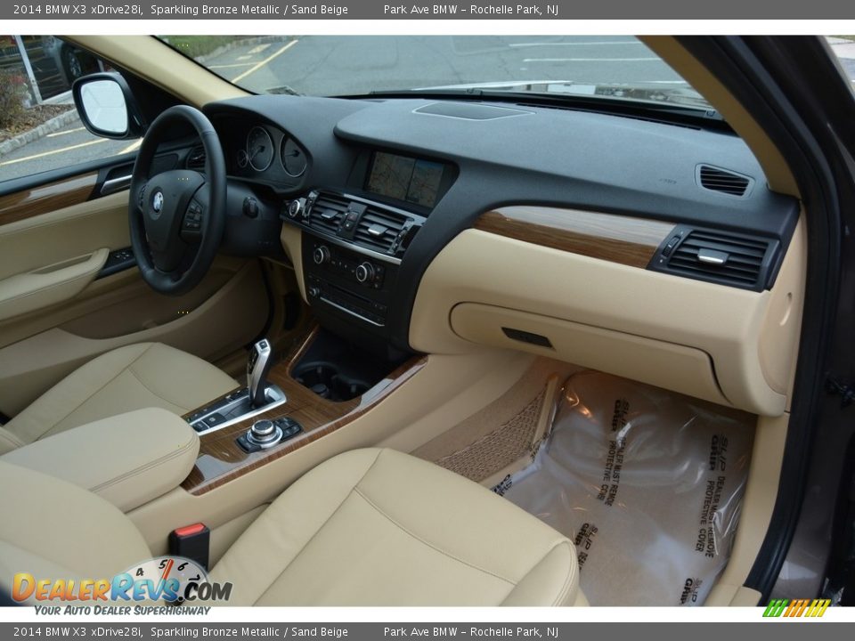 2014 BMW X3 xDrive28i Sparkling Bronze Metallic / Sand Beige Photo #27