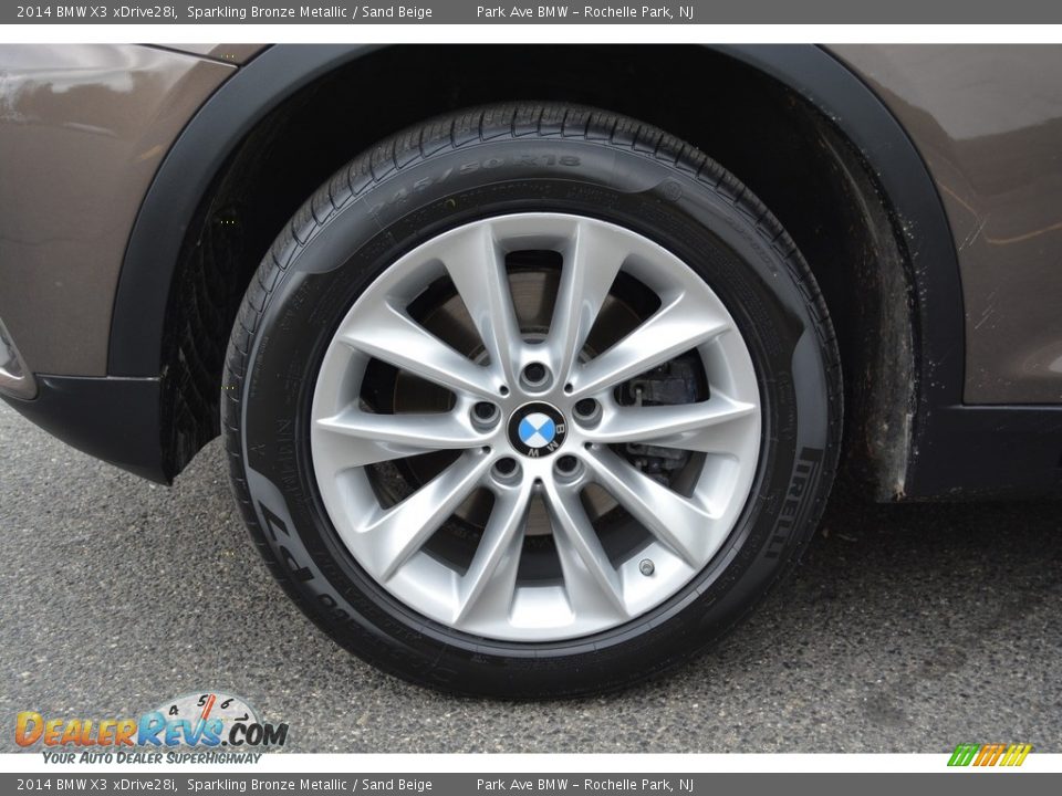 2014 BMW X3 xDrive28i Sparkling Bronze Metallic / Sand Beige Photo #32