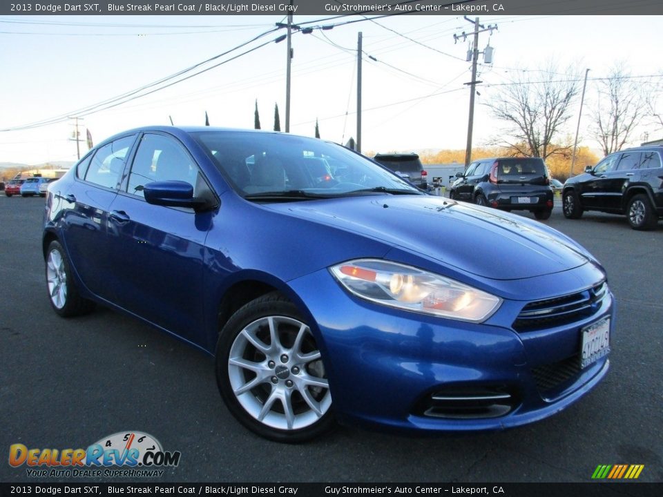 2013 Dodge Dart SXT Blue Streak Pearl Coat / Black/Light Diesel Gray Photo #1
