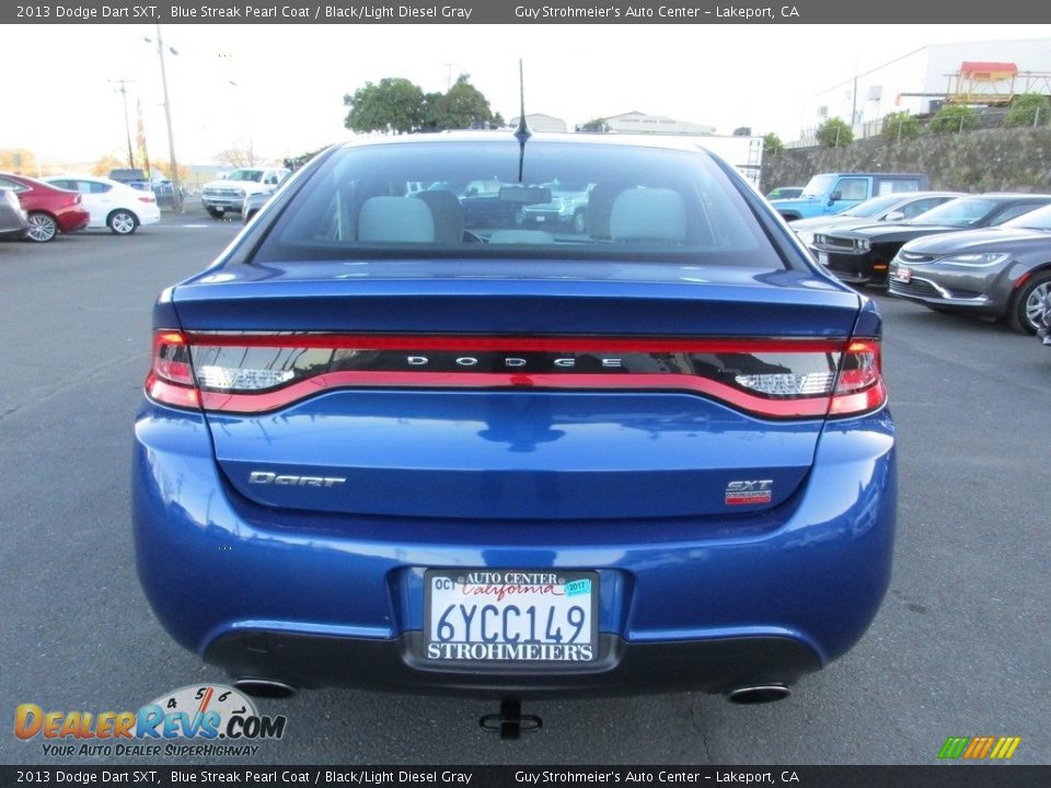 2013 Dodge Dart SXT Blue Streak Pearl Coat / Black/Light Diesel Gray Photo #6