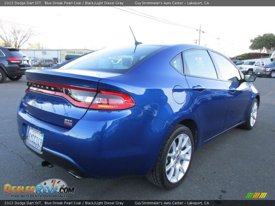 2013 Dodge Dart SXT Blue Streak Pearl Coat / Black/Light Diesel Gray Photo #7