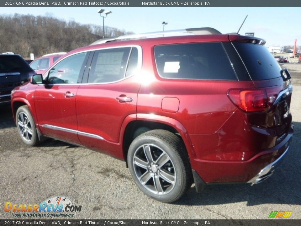 2017 GMC Acadia Denali AWD Crimson Red Tintcoat / Cocoa/Shale Photo #3