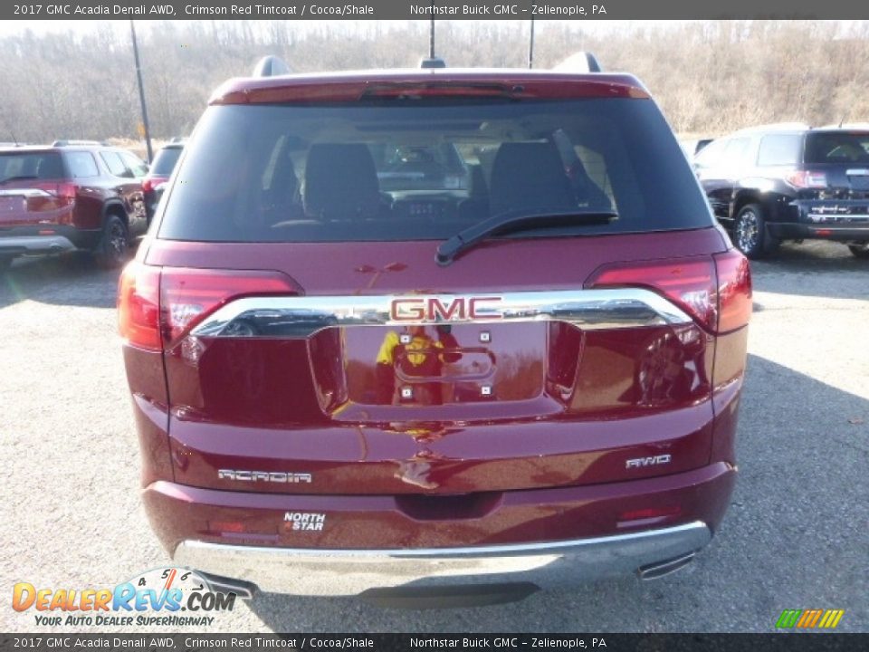 2017 GMC Acadia Denali AWD Crimson Red Tintcoat / Cocoa/Shale Photo #4