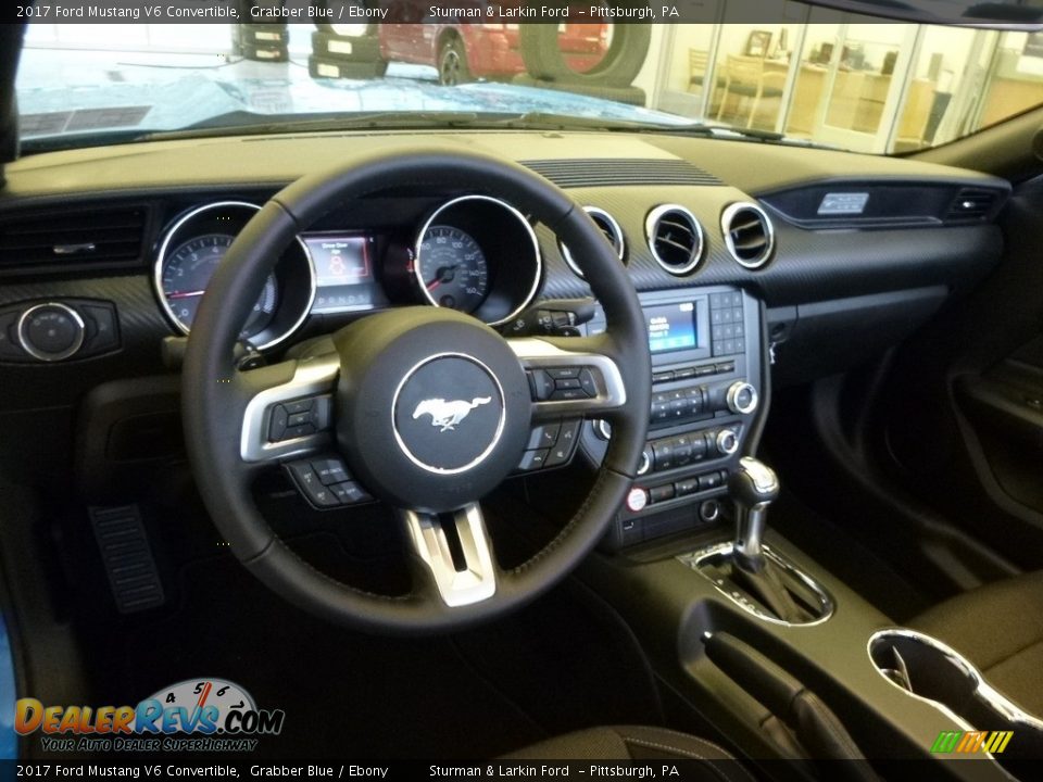 2017 Ford Mustang V6 Convertible Grabber Blue / Ebony Photo #9