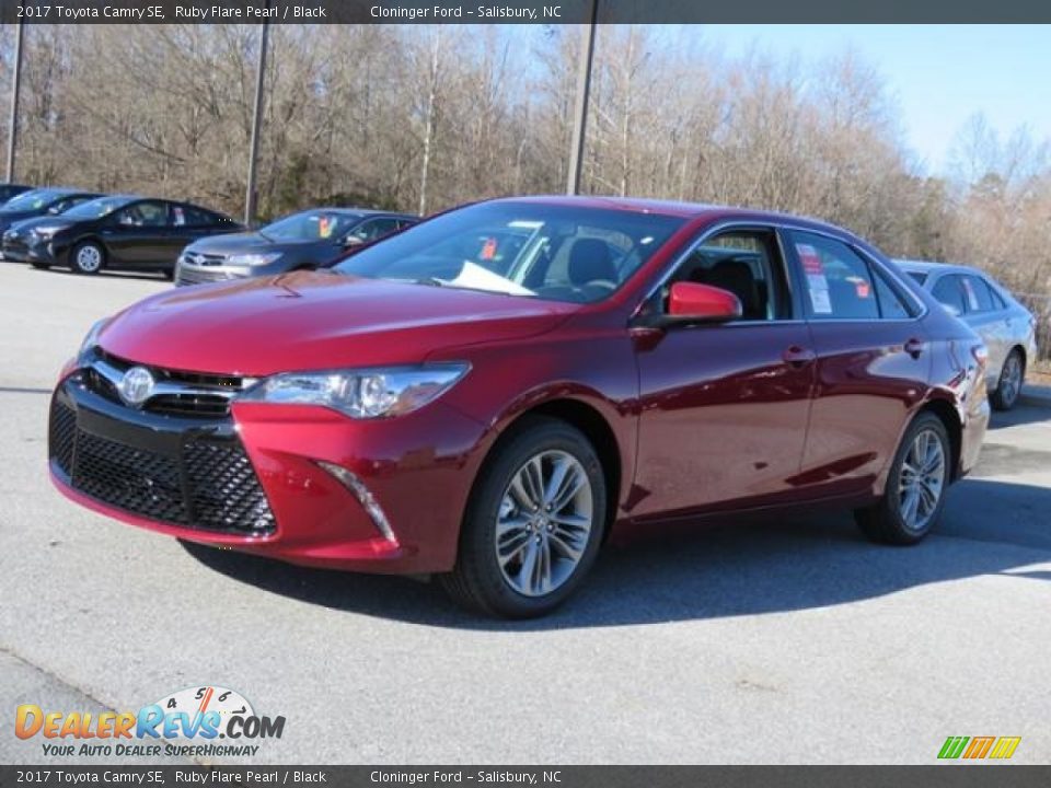 2017 Toyota Camry SE Ruby Flare Pearl / Black Photo #3