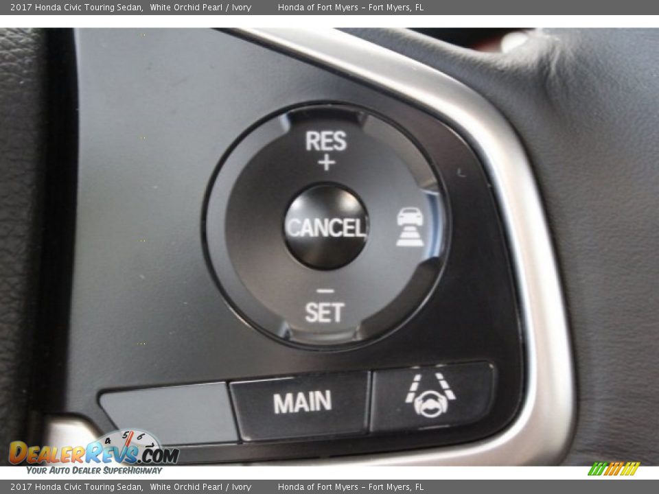 2017 Honda Civic Touring Sedan White Orchid Pearl / Ivory Photo #13